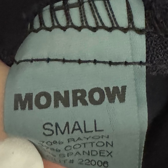 Monrow Black Crepe Wrap Blouse Size Small - Picture 6 of 6